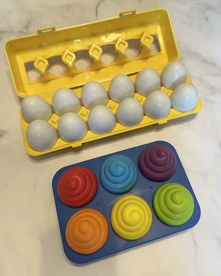 Egg and Cupcake Toddler Puzzle Toys - Image 1 of 4