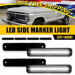 For 73-79 Ford F-Series/100/150/250 Smoked 4X Len Side Marker Light Turn Signal - Picture 1 of 13