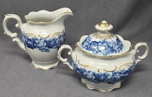 Crema y azucarero Schumann - reliquia azul - Imagen 1 de 9