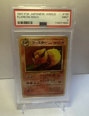 1997 P.M. Flareon Pokemon Jungle Holo (Japanese)- PSA Mint 9 - Image 1 of 2