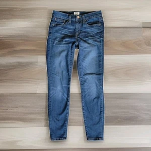 J Crew Toothpick Blue Jeans Womens Size 25 Skinny Stretch Straight Leg  - Picture 1 of 10