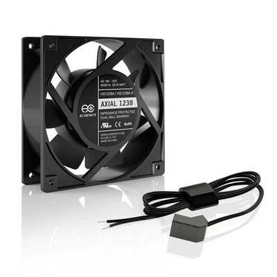 AXIAL 1238W, Muffin Fan, 120V AC 120mm x 38mm High Speed, for DIY Cooling Ven... - Image 1 of 4