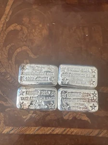 10 oz .999 Silver ~ Trump 2024 Bar MAGA ~ Fleur De Lis - Picture 1 of 3
