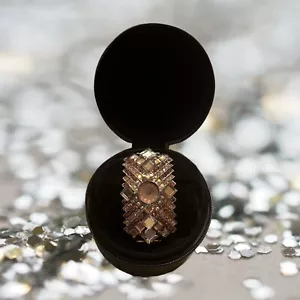 Ladies Bling Bling Full Crystals Quartz Watch W/Light Colorado Topaz Rhinestones - Picture 1 of 10