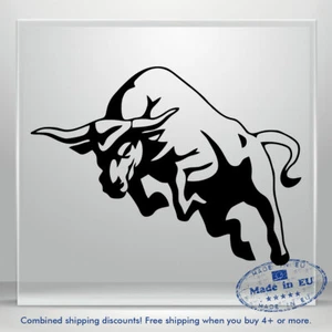 Buffalo Bull Cow Auto Bumper Window Vinyl Car Decals Sticker Truck Mirrored 3M - Picture 1 of 13