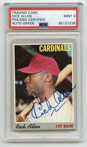 RICHIE ALLEN Signed 1970 Topps #40 Cardinals HOF PSA/DNA Encap Auto Mint 9 - Bild 1 von 1
