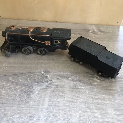 For Parts Prewar American Flyer O Gauge #401 2-4-4 Locomotive & #564 Coal Tender - Image 1 of 4