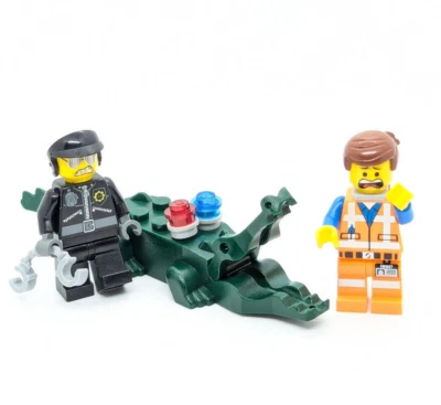 LEGO Movie Minifigure Lot: Bad Cop Pursuit 70802 Emmet Robo Croc (tlm056 tlm018) - Image 1 of 4