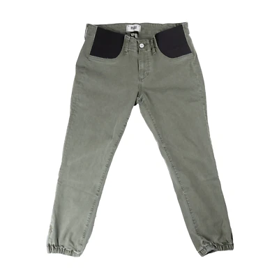Paige Mayslie Maternity Joggers Women's 26 Green Elastic Waist Stretch Denim - Image 1 of 4