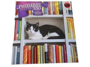 Puzzlebug 350 Deluxe Jigsaw Puzzle 20 X 12 KITTEN ON A BOOKSHELF - Picture 1 of 2
