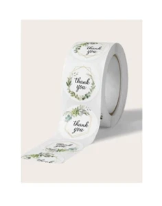 1000PCS Thank You Stickers 1 Inch Round Greenery Frames Envelope Labels Gift Wra - Picture 1 of 11