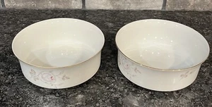 (2) Johann Haviland Sweetheart Rose 7 1/2” Round Vegetable Bowls Bavaria Germany - Picture 1 of 7