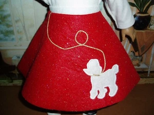 Gonna barboncino rosso e bianco scintillante vestiti adatti ragazze americane - Foto 1 di 4