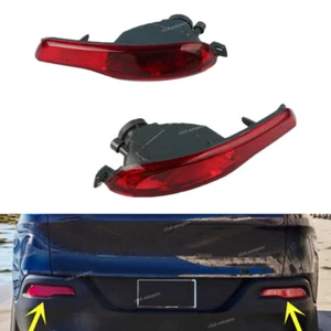 Rear RH&LH Bumper Reflector Housing Fog Lamp Light Cover Fit Jeep Cherokee 14-18 - Picture 1 of 8