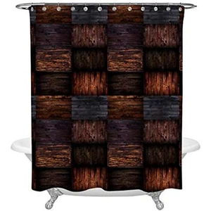 Rustic Wood Background Texture Shower Curtains, Bathroom 60x72 inches NEW - Picture 1 of 5