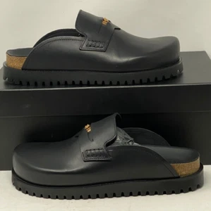 New! Versace Penny Loafer Mules Black Leather Mens Size 7 US 40 Eur. MSRP $795 - Picture 1 of 24