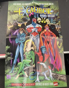 Mutant Genesis Excalibur Folded Promo Poster 14x22 Marvel Comics 1991 - Picture 1 of 10