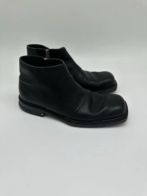 Botas de vestir de cuero negras EMPORIO ARMANI para hombre 43,5 EU 10,5 EE. UU. punta lisa Foto 1 de 4
