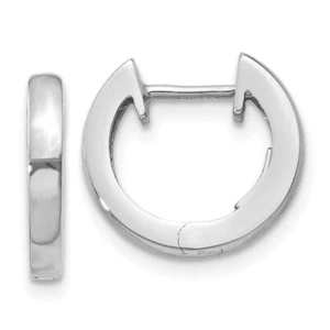 14mm 10k White Gold Hinged Hoop Earrings 10TF768 - Picture 1 of 4