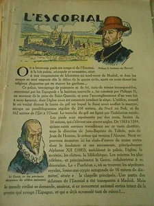 L'Escorial Spanien Druck 1937 - Bild 1 von 1