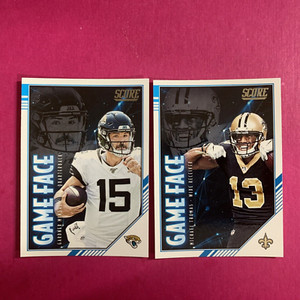 🐶2020 Panini Score Game Face Gardner Minshew II #GF-GM  & Michael Thomas #GF-MT