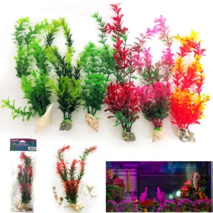 6 PC Aquarium Fish Tank Grass Decorations Artificial Landscape Plastic Plants - Picture 1 of 1
