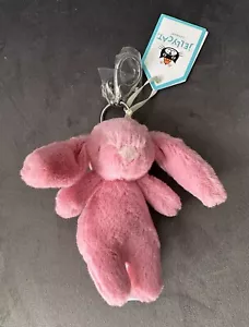 NEU Jellycat rosa schüchtern Hasentasche Charm Schlüsselring Mini Kaninchen Schlüsselanhänger neu mit Etikett - Bild 1 von 6