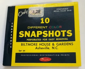 10 verschiedene Farben Schnappschüsse Heft aus Biltmore House Asheville, NC 1975 - Bild 1 von 4