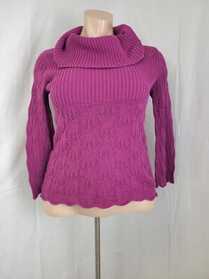 Свитер Style & Co с воротником-хомутом с длинным рукавом покрой и расклешенная свекла фиолетовый размер PXL - Изображение 1 из 4