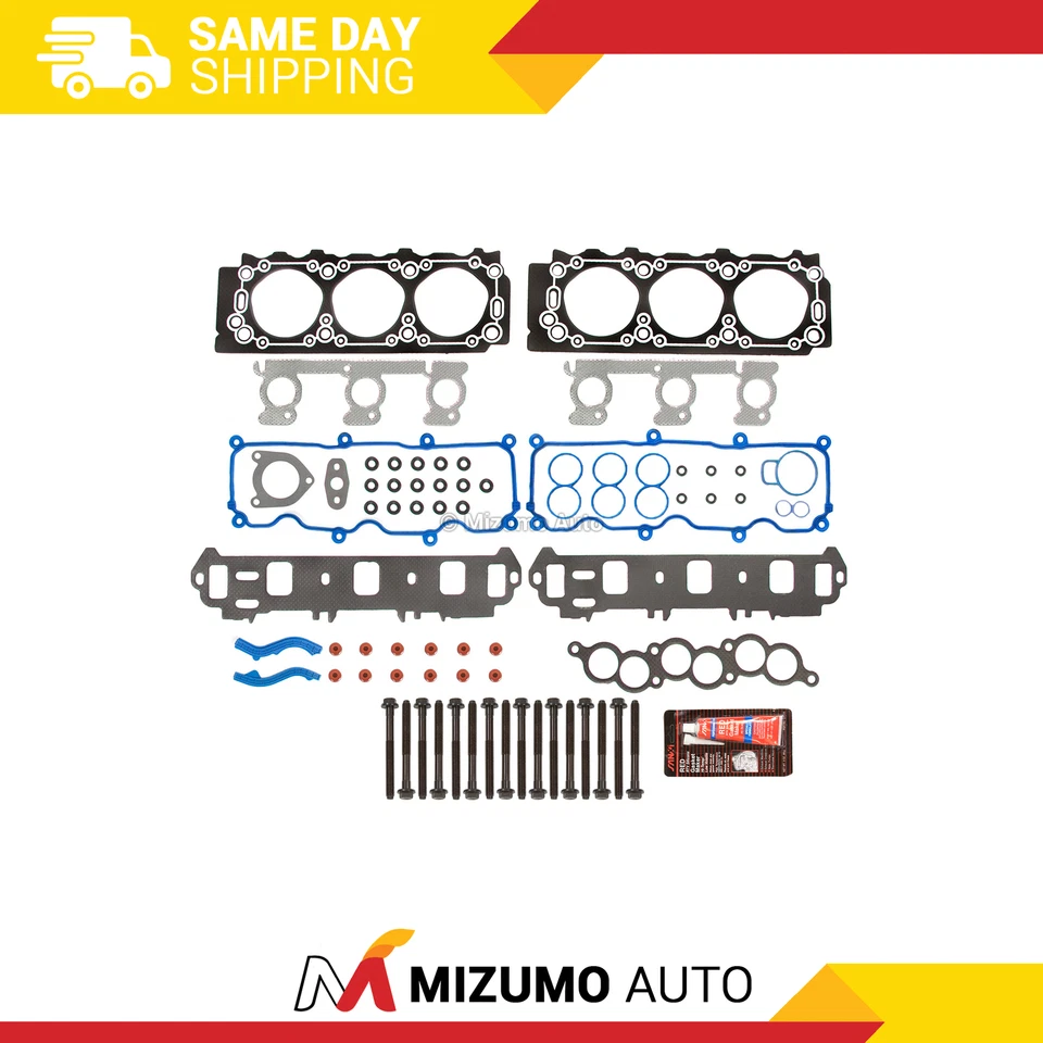头垫圈螺栓套装适合 01-07 福特金牛座水星貂 3.0 OHV VIN 2,U — 第 1/4 张图片