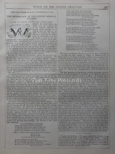 c1841 PART 9 PHYSIOLOGY OF THE LONDON MEDICAL STUDENT Political Satire & Cartoon - Picture 1 of 2
