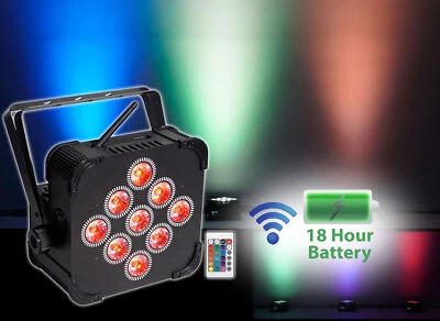Rockville BEST PAR 60 Rechargeable Par Can Wash Light w/ Wireless DMX+RGBWA+UV - Image 1 of 4