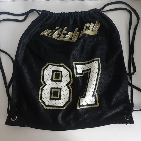 Pittsburgh Penguins Drawstring Backpack #87 Sidney Crosby Jersey NHL Fan Gear Cover