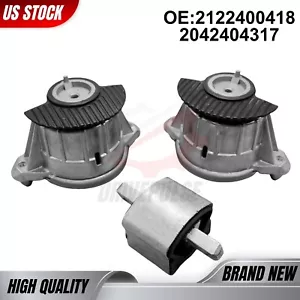 NEW For Mercedes W204 W212 C300 C350 Trans Mount & Left & Right Engine Mounts - Picture 1 of 8