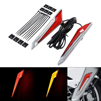 Luces LED de montaje en horquilla de freno delantero aptas para Honda Goldwing GL1800 2018-2025 24 23 Foto 1 de 4