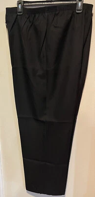 Alfred Dunner Classic Pants Black Straight Leg Pullon Elastic Waist 18 Medium - Image 1 of 4