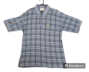 Vintage Masters Slazenger Mens Shirt Large Augusta National Golf Polo Plaid - Picture 1 of 10