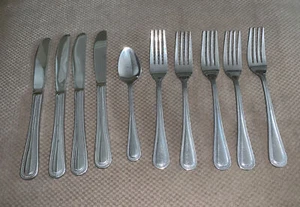 Browne Restaurant Ware Stainless Steel Flatware 11 Pc Forks Knives Heavyweight - Picture 1 of 7
