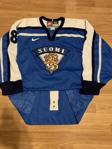 TEEMU SELANNE AUTHENTIC TEAM FINLAND NIKE IIHF HOCKEY JERSEY ANAHEIM DUCKS 54 Cover