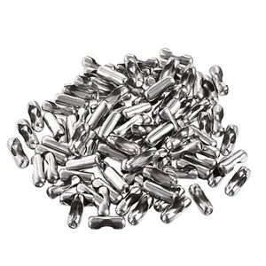 Ball Chain Connector 2.4mm Clasp Style Stainless Steel Link 100pcs - Picture 1 of 6