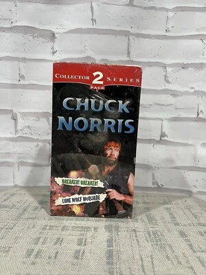 RARE SEALED VHS Chuck Norris 2 Pack Video Breaker Lone Wolf Mcquade Walker Texas - Image 1 of 4