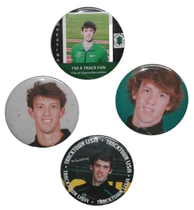 4 botones traseros Andrew Wheating Pin Olympian Tracktown Team EE. UU. UOFO 800M 1500M - Imagen 1 de 4