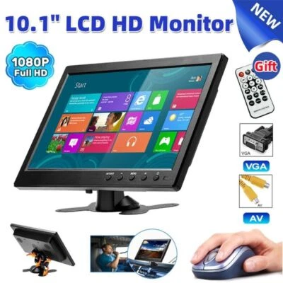 Monitor LCD 10,1" Mini TV Computer Display PC TV Display BNC/AV/VGA/HDMI