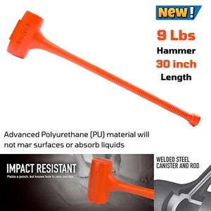 9lb Dead Blow Hammer Mallet Reduce Rebound for Auto Mechanic Remove Stuck Wheels - Picture 1 of 2