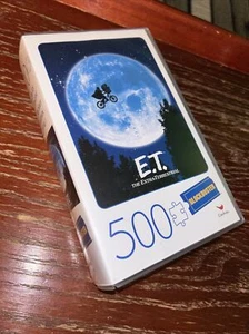 E.T. -“Classic Moon Image” Blockbuster VHS Style Box 500 Piece Puzzle New Sealed - Picture 1 of 5