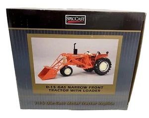 SPECCAST Classic Allis Chalmers D-15 Gas Narrow Front Tractor with Loader NIB - Picture 1 of 9