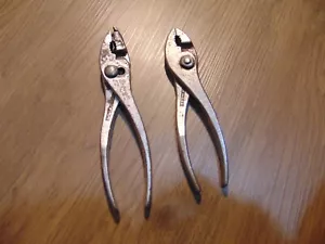 Vintage Diamant Kalk & Hufeisen 6 Zoll markenlose Gleitgelenkzange mit Bonus USA Werkzeug - Bild 1 von 12