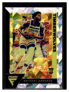 2020-21 Panini Flux Silver Cracked Ice Prizm #202 Anthony Edwards Fanatics (G)