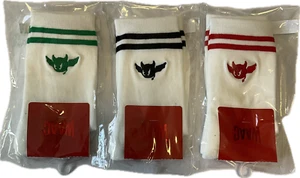 Waac Golf Socks Flying Waacky Stripe Womens One Size Multicolor Mid Calf 3 Pair - Picture 1 of 8