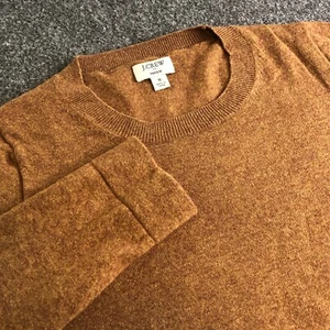 J Crew Sweater Womens Small Brown Orange Teddie Lightweight Wool Blend Preppy - Picture 1 of 9